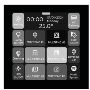 iX3 4'' KNX Touch Panel, Black w/AQI