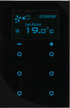 Công tắc cảm ứng 6 có màn hình  kênh KNX MTH1006-TL-KS