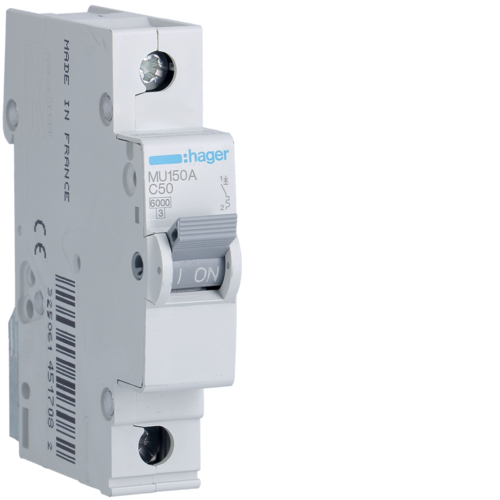 [MU150A] MCB 1P 50A 6kA Type C - MU150A
