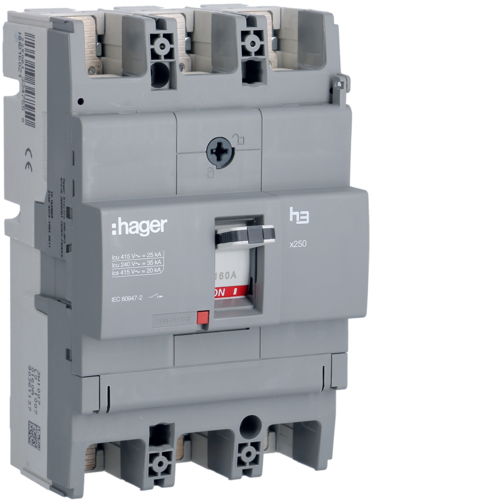 [HHB160Z] MCCB 3P 160A 25kA (x250) - HHB160Z