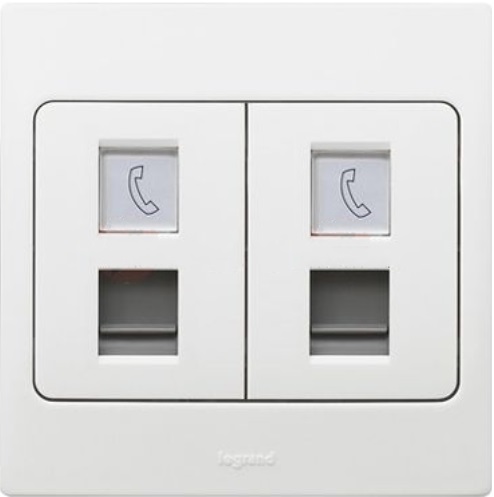 [281163] Ổ cắm điện thoại đôi RJ11 281163