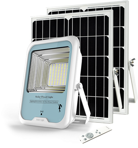 Đèn Năng Lượng Mặt Trời Square Light 200w - Model E5-200w - Lumen 1800LM - Panel 2x5V/25W (440x340x25) - BAT 3.2V 6x6000mAh LiFePo4