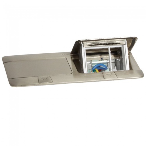 [054022] Hộp âm sàn 6 Module - Mặt thép không gỉ 054022