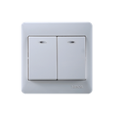 Công tắc đôi 1 chiều có LED 10AX 51021BD