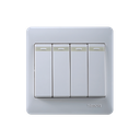 Công tắc bốn 1 chiều có phản quang 10AX 51041BTY