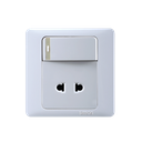 Ổ cắm 2 chấu + công tắc 2 chiều có phản quang 51074BTY