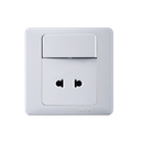 Ổ cắm 2 chấu + công tắc 1 chiều 51076B