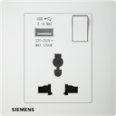 Ổ cắm đơn đa năng 13A quốc tế kèm USB và công tắc 5UB13883PC01