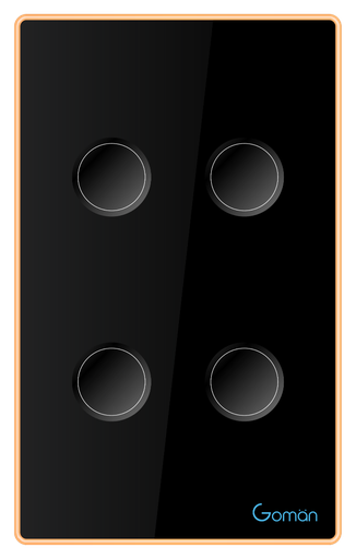 [GM-ZB33 4-US Series 2] Công tắc điện 4 nút lõm GM-ZB33 4-US Series 2