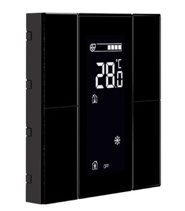 [ITR304-1001] Công tắc iSwitch with LCD - 4 Button Jet Black Plastic ITR304-1001