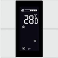 [ITR304-1002] Công tắc iSwitch with LCD - 4 Button Glossy White Plastic ITR304-1002