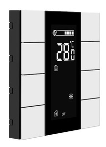 [ITR308-1002] Công tắc iSwitch with LCD - 8 Button Glossy White Plastic ITR308-1002