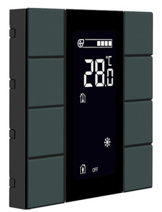 [ITR308-1004] Công tắc iSwitch with LCD - 8 Button Anthracite Matt Plastic ITR308-1004