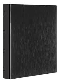 [ITR302-0101] Công tắc - iSwitch - 2 Button Black Aluminium Eloxal Matt Brushed ITR302-0101