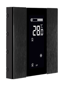 [ITR302-1101] Công tắc LCD - 2 Button Black Aluminium Eloxal Matt Brushed ITR302-1101