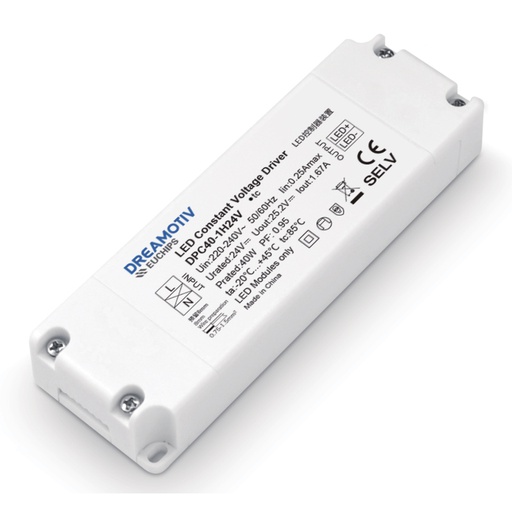 [DPC40-1H24V] 40W 24VDC Non-Dimmable CV LED Driver DPC40-1H24V
