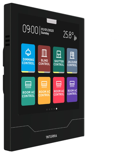 iX4 4'' KNX Touch Panel, Black w/AQI