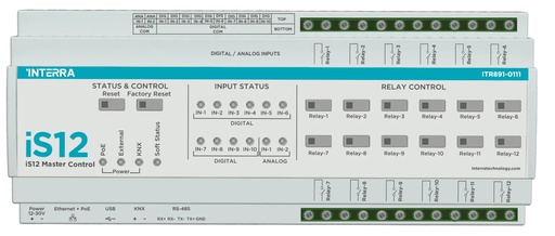 [is12] Bộ điều khiển phòng RCU iS12 Master Control ITR891-0111