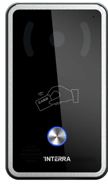 Black Mini Outdoor Station w/ Card Reader &amp; Push Button