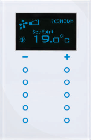 [MTH1010-TL-KB] Công tắc cảm ứng 10 có màn hình  kênh KNX MTH1010-TL-KB